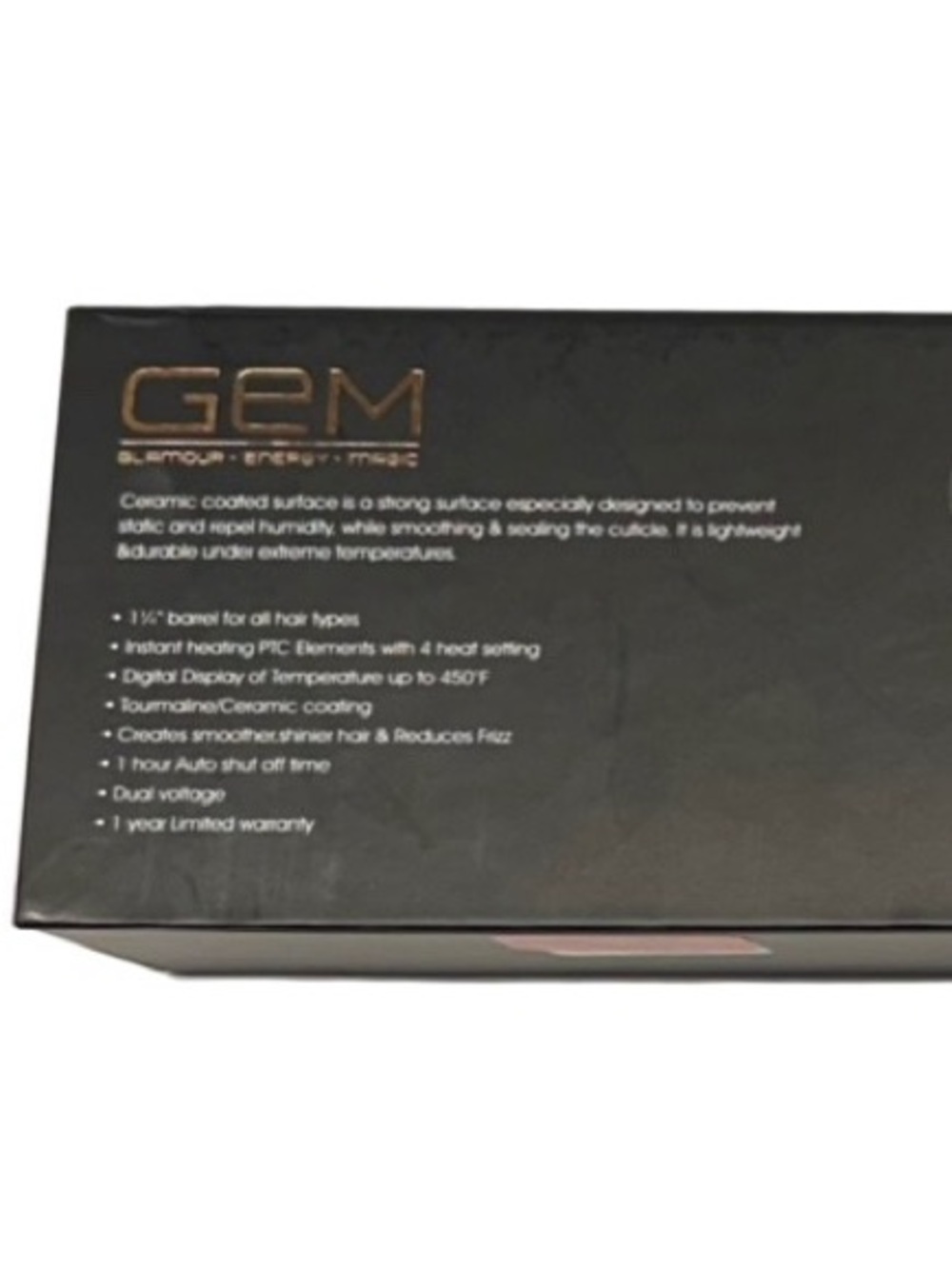 GEM 1¼" Ceramic Extended-Barrel Curling Iron NWT - Picture 10 of 10